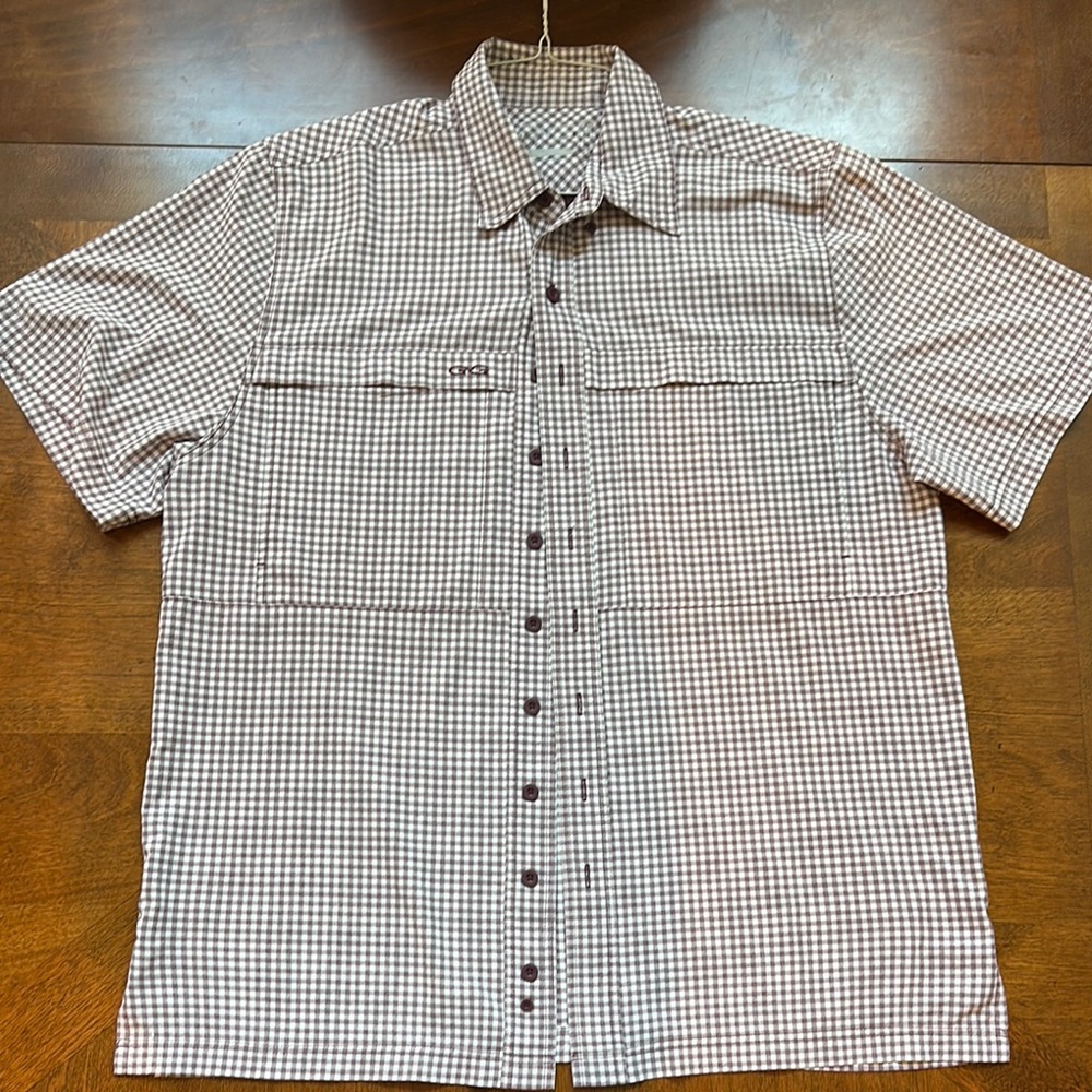 Game Guard Men's maroon Checkered Shirt